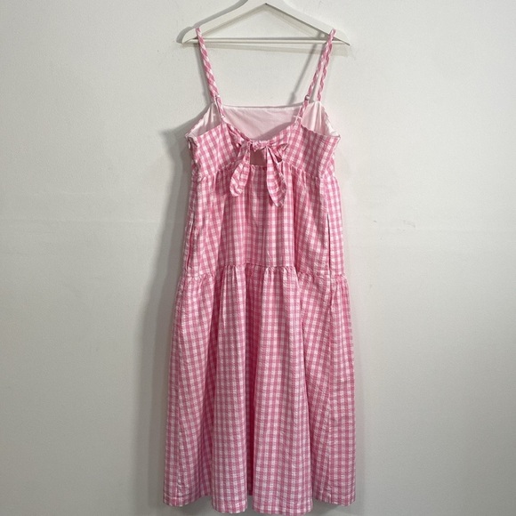 J. Crew Seersucker Gingham Dress Pockets Size 14 Retail$128 - Picture 1 of 15